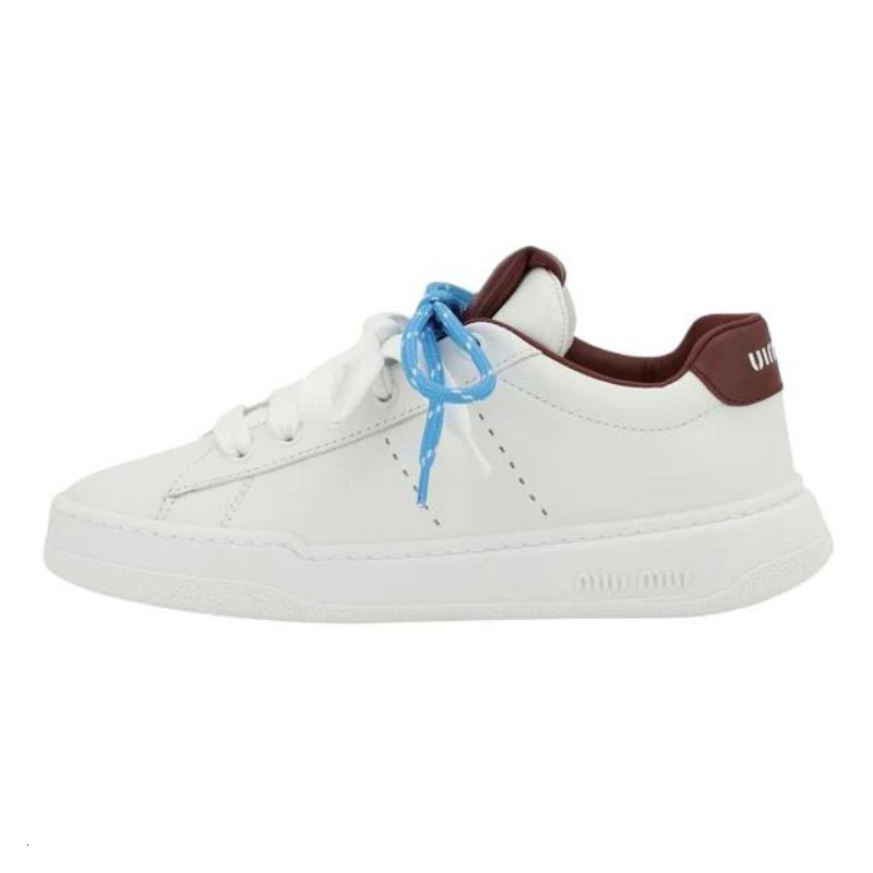MIU MIU Low Top Skateboard Shoes Women's White