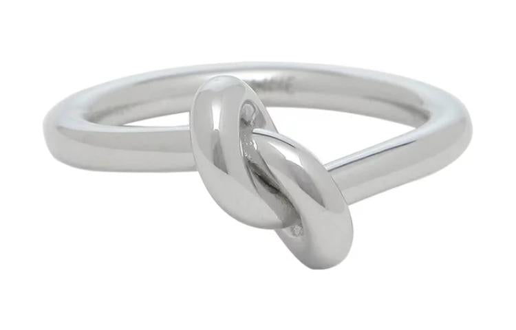 CELINE Knot Ring In Brass With Rhodium Finish