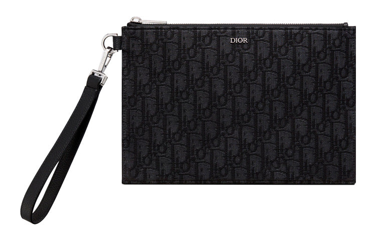 DIOR Cow Leather Clutch Men's Black