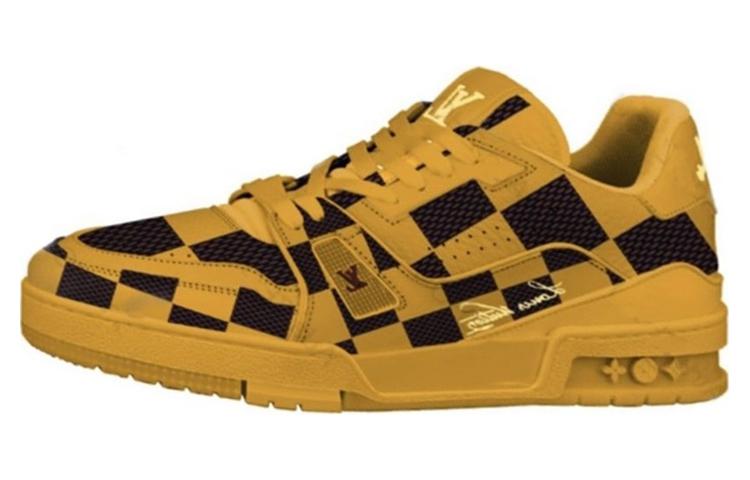 LOUIS VUITTON LV Trainer Sneaker Damier Pop Yellow