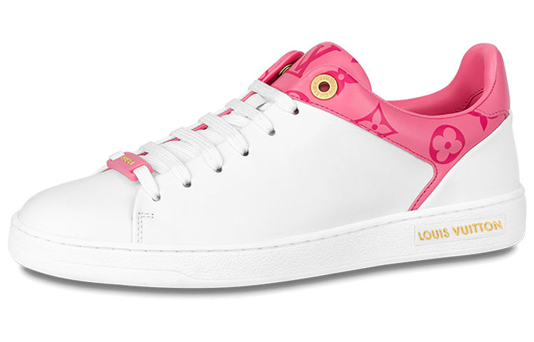 LOUIS VUITTON Front Row Sneakers 'White With Pink Monogram' Women's
