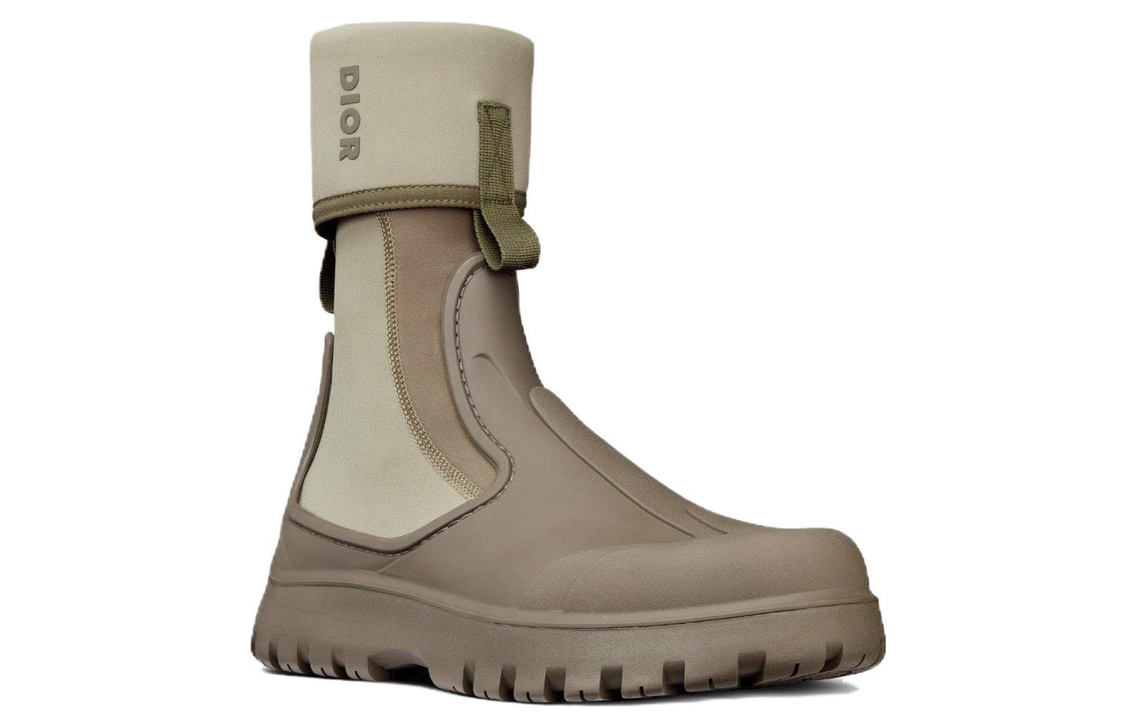 DIOR Garden Ankle Boot Khaki Rubber