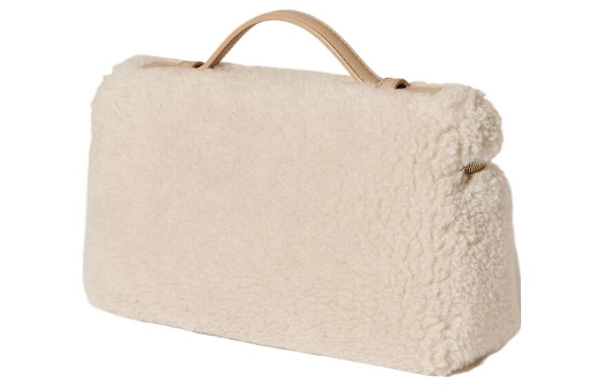 Loro Piana Cashmere Handbag Shoulder Bag, Crossbody Bag, Handbag Women's Antique Paper Color/Light Ivory