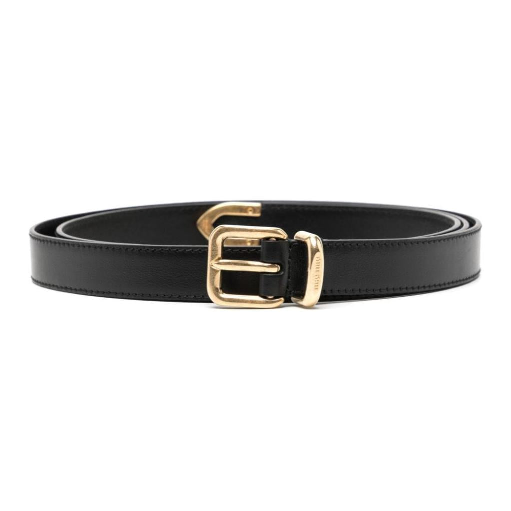 MIU MIU Leather Belts Women's Black
