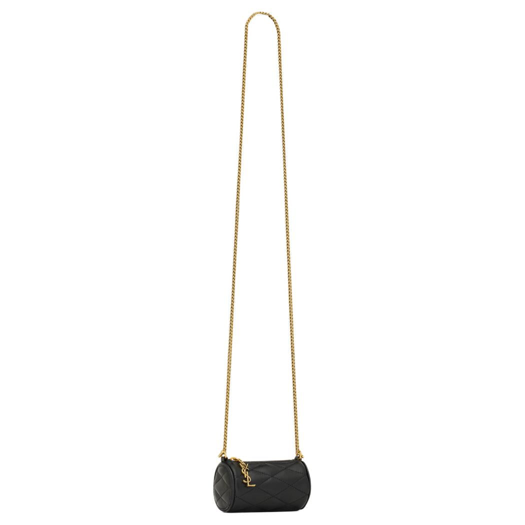 SAINT LAURENT Sade Series Sheepskin Cylinder Bag Crossbody Bag Shoulder Bag Women's Black