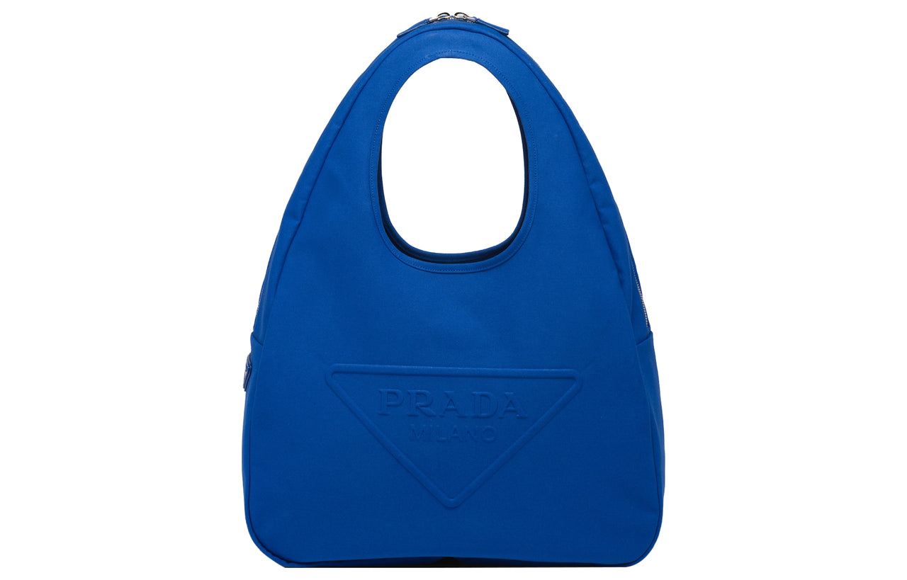 PRADA Hobo Canvas Hobo Bag Canvas Bag One Shoulder Handbag Regular Men's Cobalt Blue