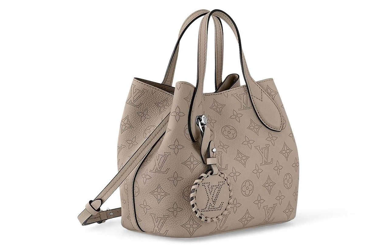 LOUIS VUITTON Perforated Hole-Punched Cow Leather Shoulder Bag Crossbody Bag Handbag Small Size Women's Gray