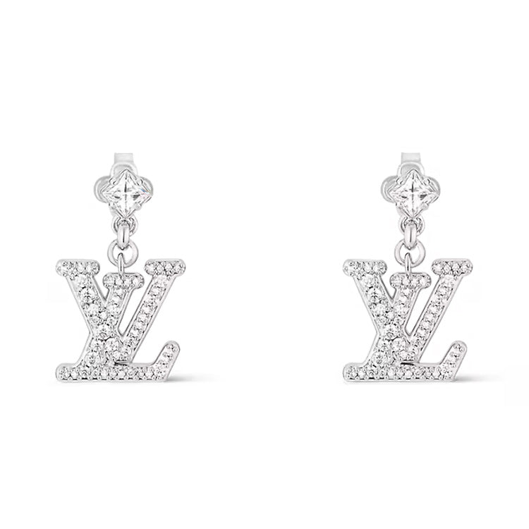 LOUIS VUITTON Metal Earrings Women's Silver