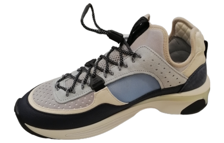 CHANEL Low Top Casual Shoes Women's White Blue Black