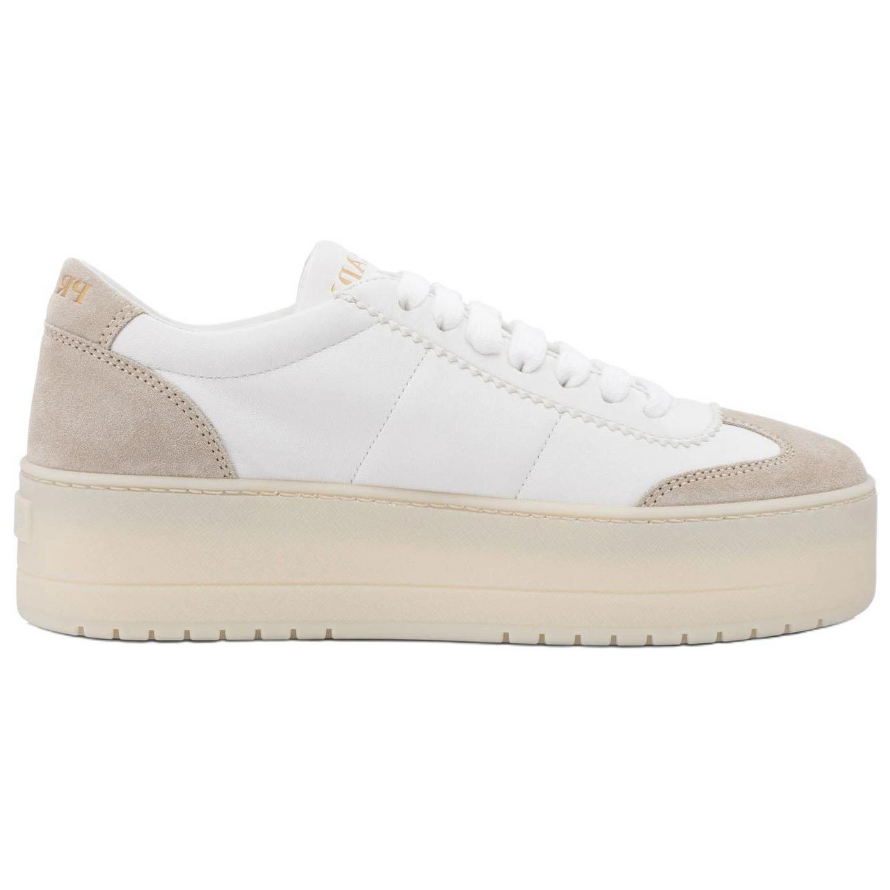 PRADA Downtown Low Top Skateboard Shoes Women's Beige