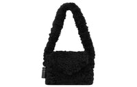 SAINT LAURENT Shearling Crossbody Bag, Shoulder Bag Men's Black