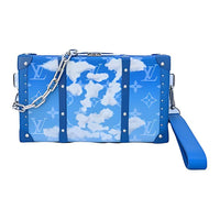 LOUIS VUITTON Canvas With Leather Wallets Clutches Men's Gradient Blue