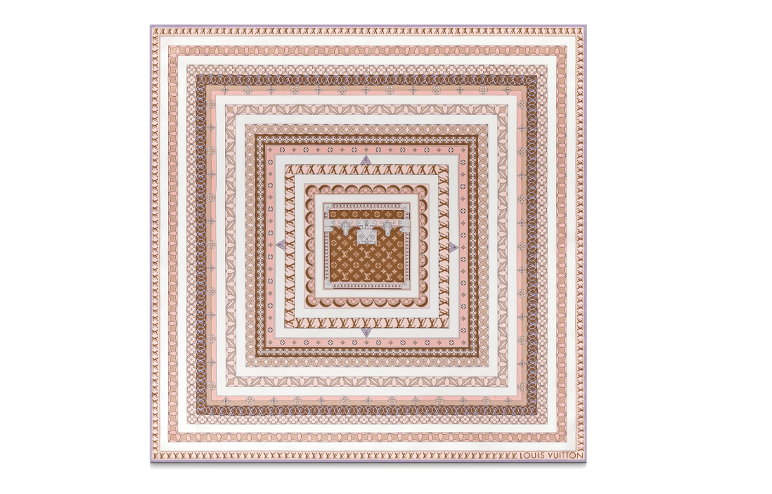 LOUIS VUITTON Silk Scarves Women's Pink