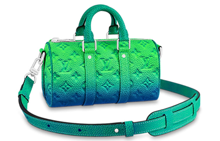 LOUIS VUITTON Keepall Xs Taurillon Illusion Blue/Green