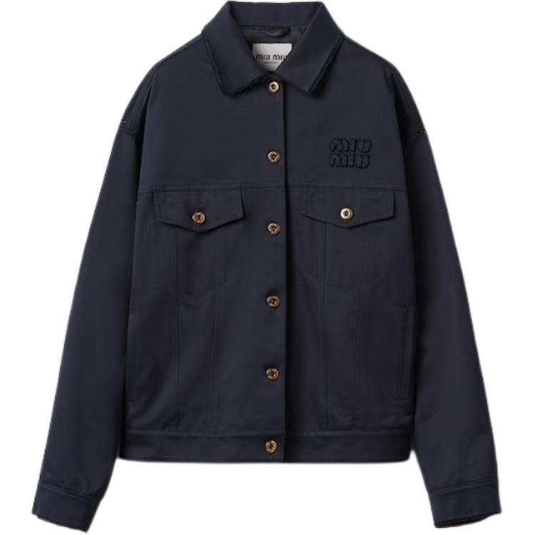MIU MIU Logo embroidered Chino Jacket