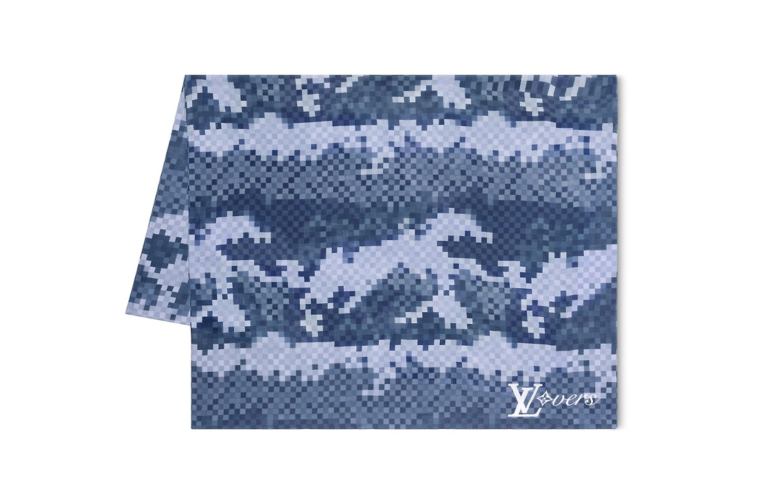 LOUIS VUITTON Knit Scarves Unisex Blue