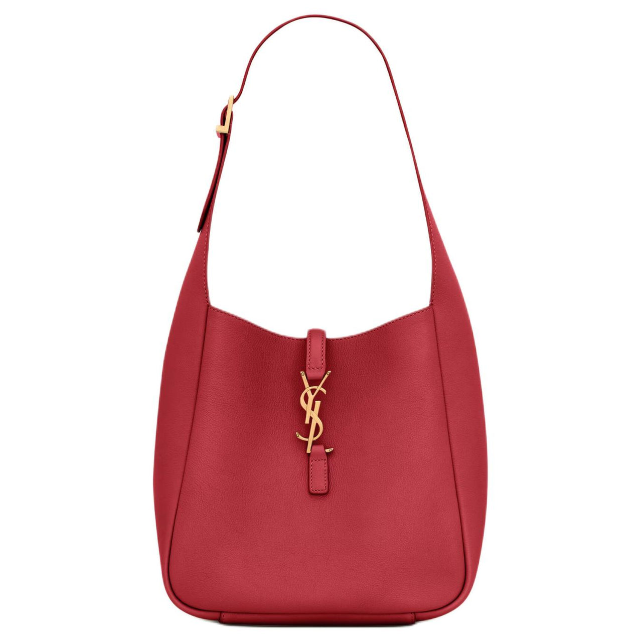 SAINT LAURENT LE5A7 Calfskin Handbag Shoulder Bag Small Size Women's Red