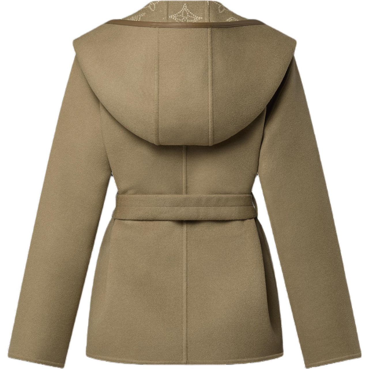 LOUIS VUITTON Reversible Signature Short Hooded Wrap Coat