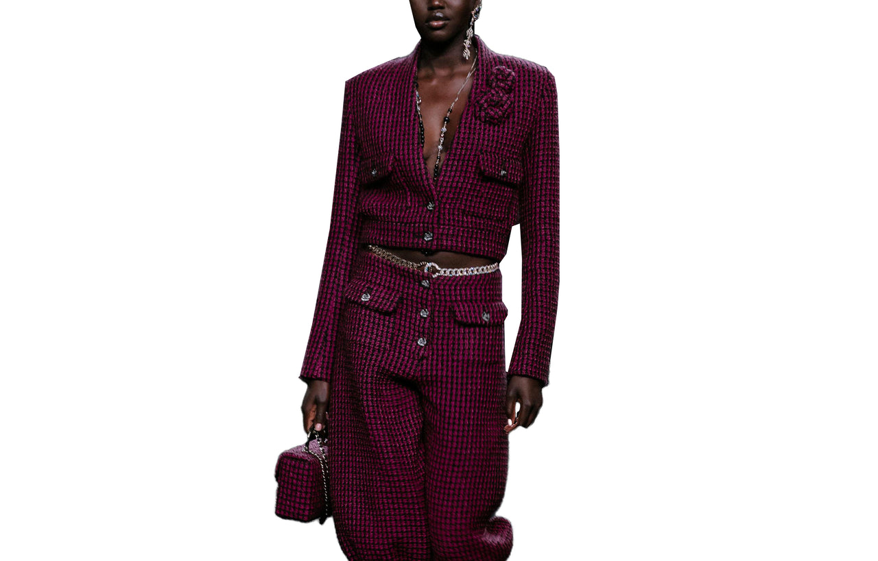 CHANEL Jackets Women's Peach Red