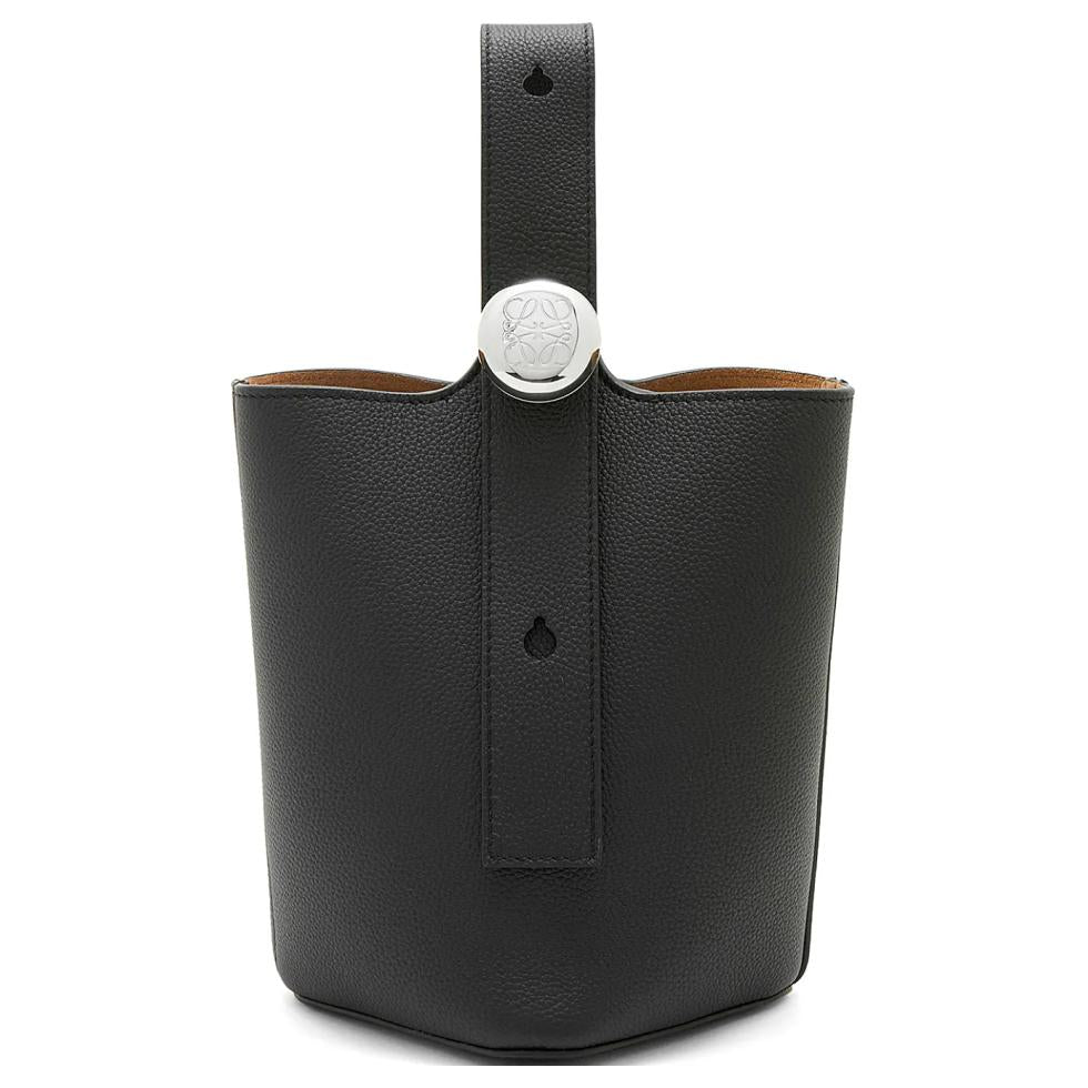 LOEWE Bucket Series Soft Grain Cow Leather Bucket Bag, Shoulder Bag, Crossbody Bag, Handbag Mini Women's Black