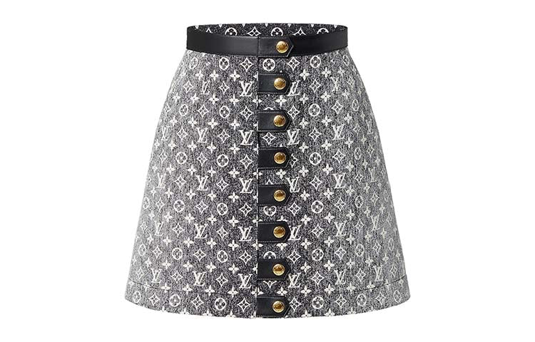 LOUIS VUITTON SS23 Casual Short Skirts Women's Gray Black