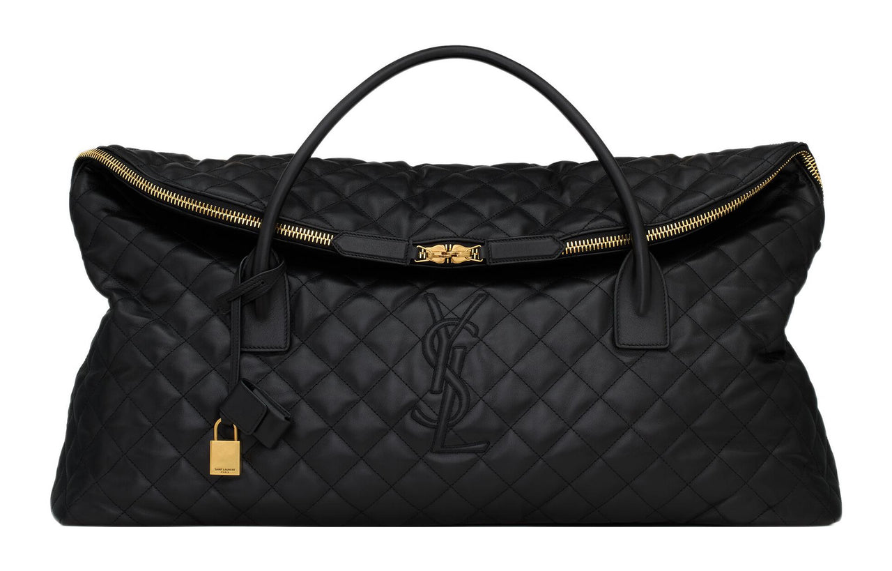 SAINT LAURENT Calfskin Portable One Shoulder Travel Bag, Shopping Bag Women's