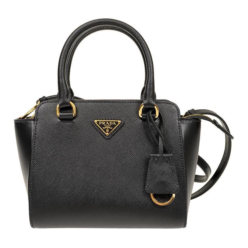 PRADA Leather Tote Bag, Shopping Bag, Shoulder Bag, Crossbody Bag, Handbag Women's Black