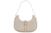 SAINT LAURENT Calfskin Hobo Bag Shoulder Bag Women's Vintage White