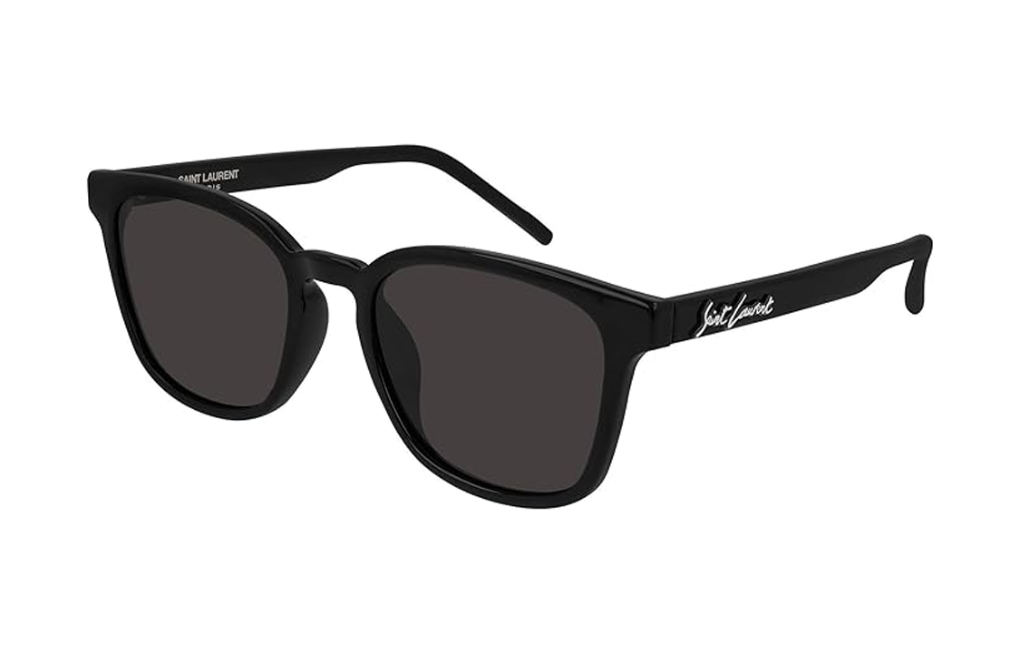 SAINT LAURENT Plastic Irregular Shape Sunglasses Unisex Black