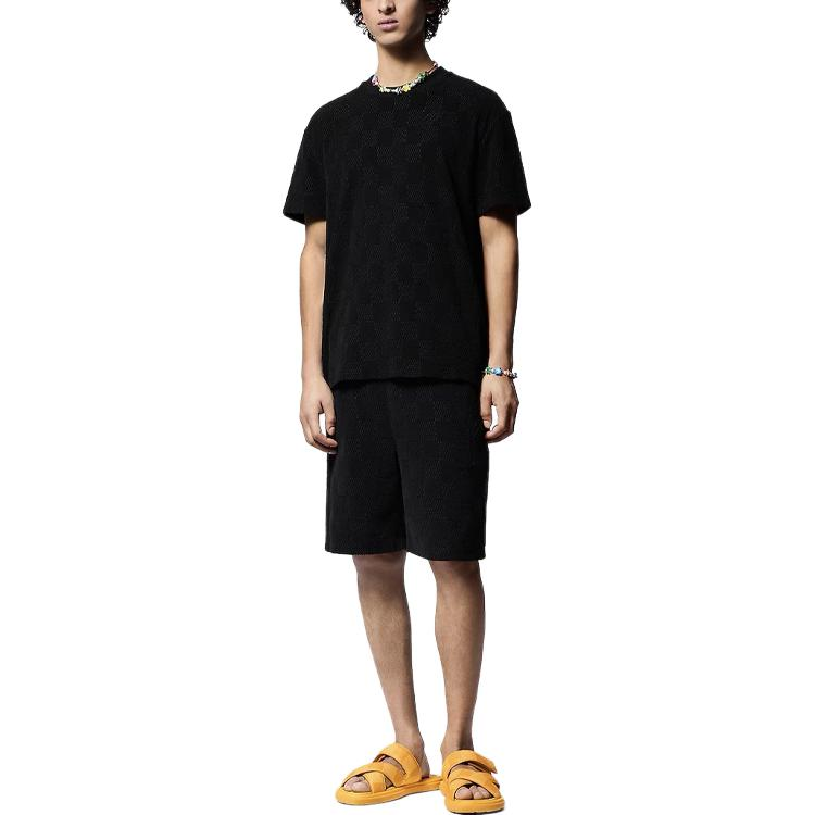 LOUIS VUITTON Damier French Terry Cotton Shorts