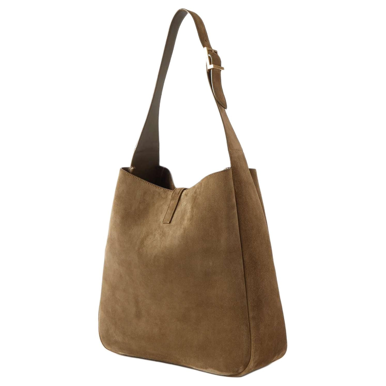 SAINT LAURENT LE5A7 Calf Suede Shoulder Bag Tubas Women's Tan