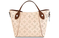 LOUIS VUITTON Cow Leather Tote Bag, Shopping Bag, Handbag Small Size Women's Milk White