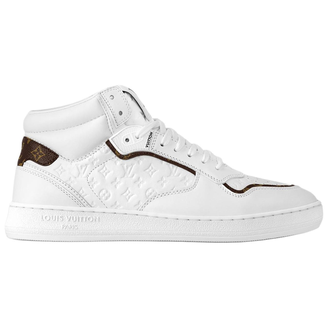 LOUIS VUITTON Stadium Mid-Top Skateboard Shoes Women's White