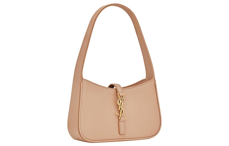 SAINT LAURENT Le 5 A 7 Mini Hobo Bag In Smooth Leather Rosy Sand