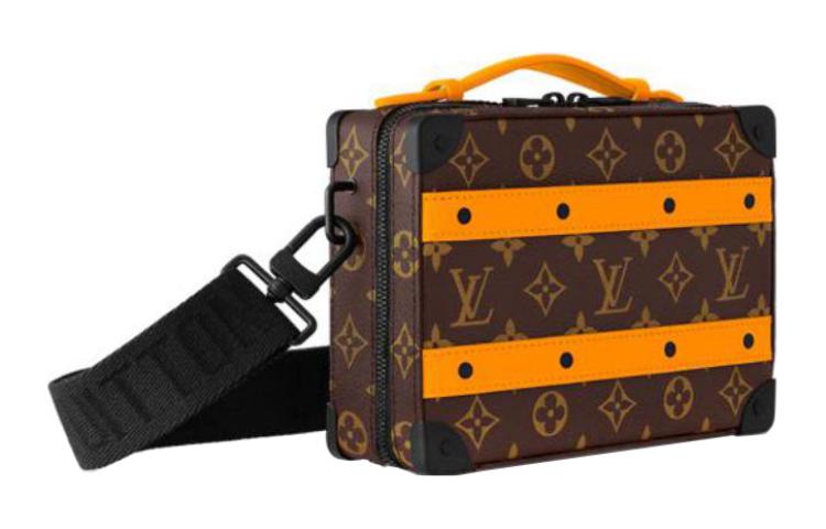 LOUIS VUITTON SOFT TRUNK Coated Canvas With Leather Shoulder Bag Crossbody Bag Regular Women's Brown/Orange