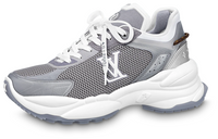 LOUIS VUITTON Run 55 Slip-Resistant Low-Top Sports Casual Shoes Women's Silver