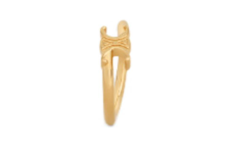 CELINE Triomphe Asymmetric Ring In Brass With Gold Finish