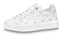 LOUIS VUITTON Time Out Sneakers 'White With Silver Monogram' Women's