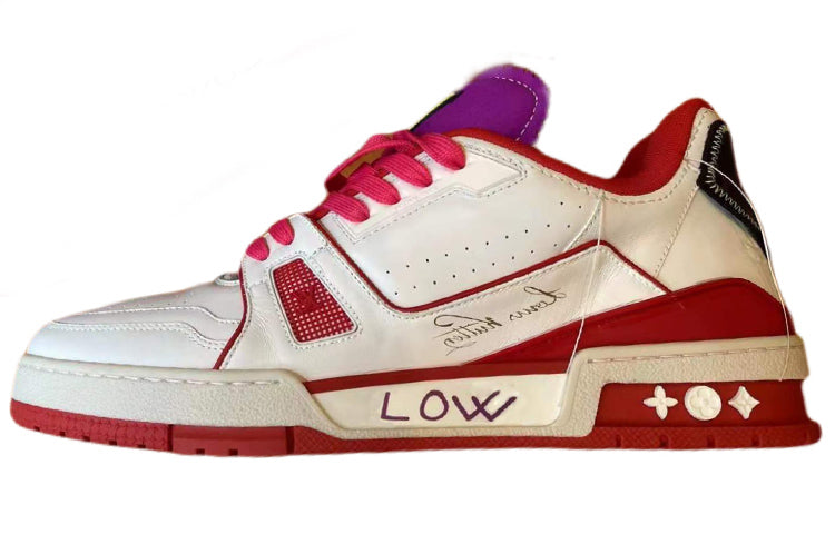 LOUIS VUITTON Trainer Upcycling Sneakers 'White Red Purple For Sydney'