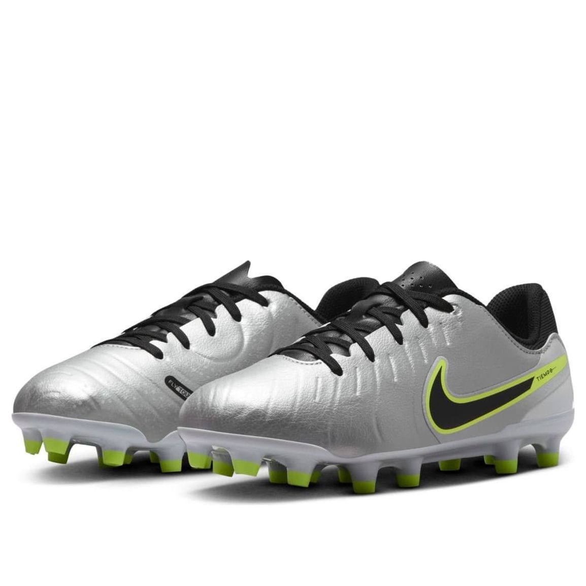 (GS) Nike JR. Tiempo Legend 10 Academy MG 'Metallic Silver Black Volt' DV4348-001