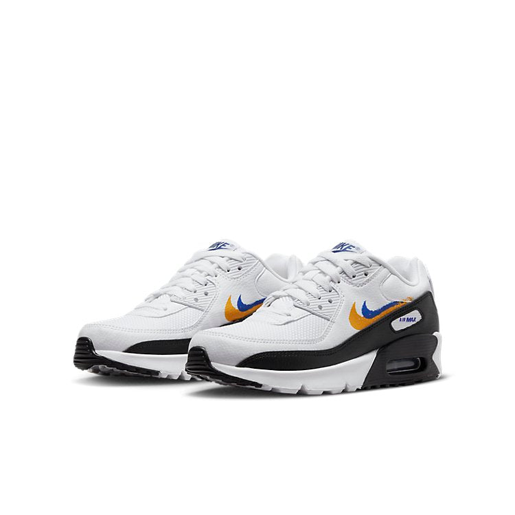 (GS) Nike Air Max 90 'Double Swoosh White Black Gold Royal' FJ4592-100