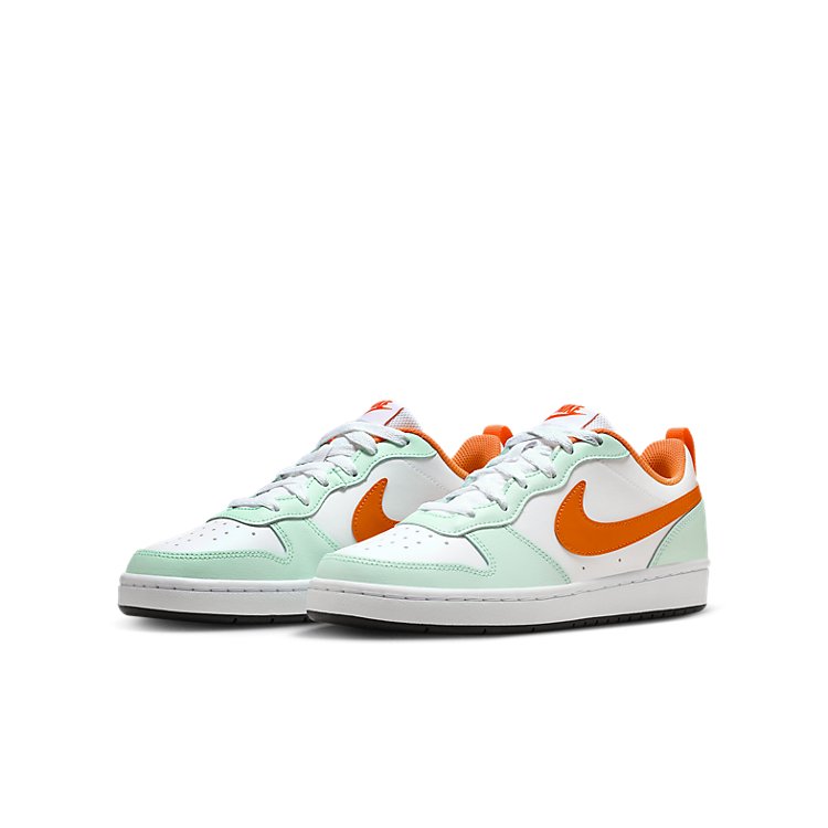 (GS) Nike Court Borough Low 2 'White Mint Form Orange' FN3687-181