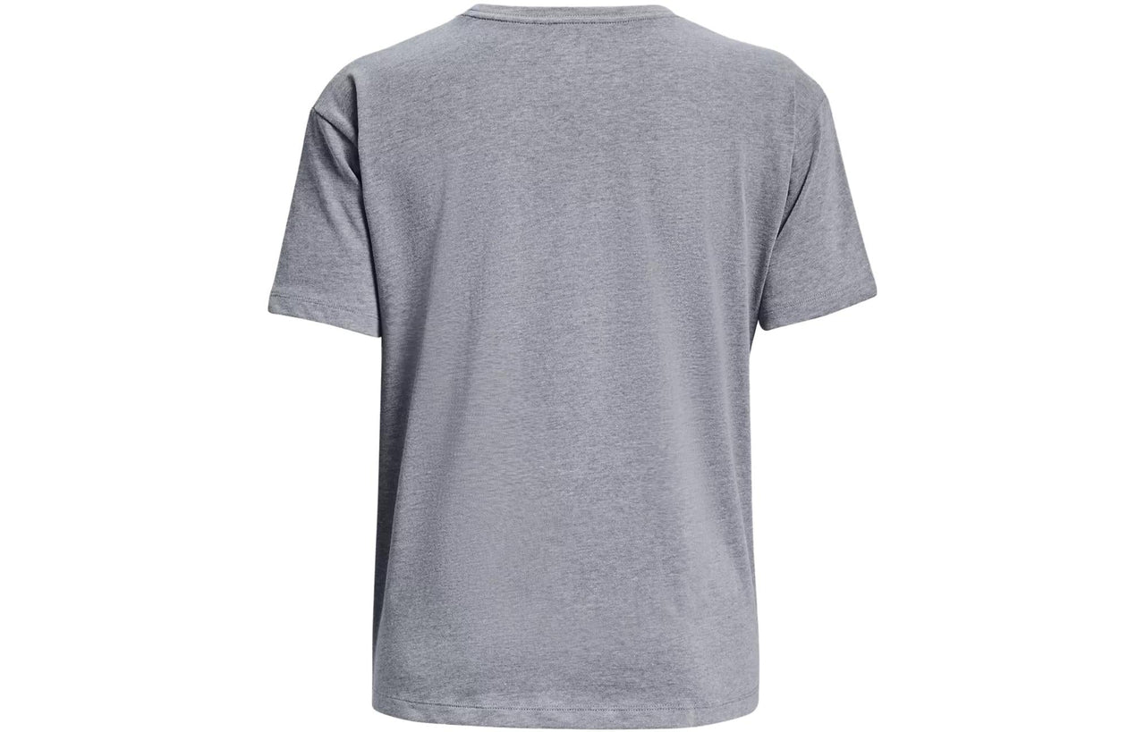 (WMNS) Under Armour Project Rock Iron Heavyweight T-shirt 'Grey' 1376918-035