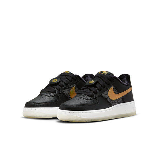 (GS) Nike Air Force 1 Low LV8 'Black Metallic Gold' FN6977-010