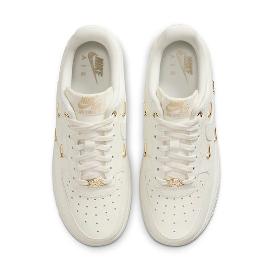 (WMNS) Nike Air Force 1 Low 'White Mini Gold Swooshes' FV3654-111