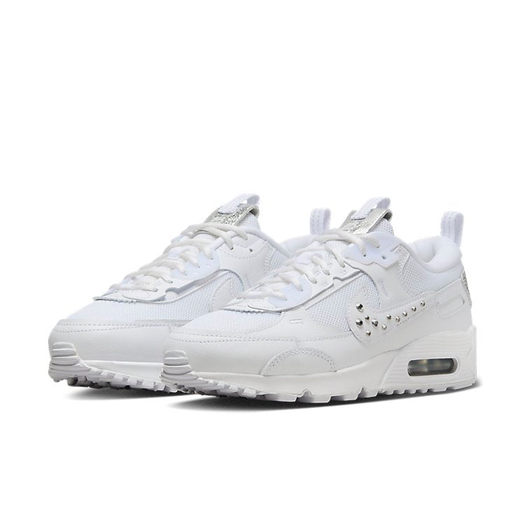(WMNS) Nike Air Max 90 'White Metallic Silver' FQ8888-100