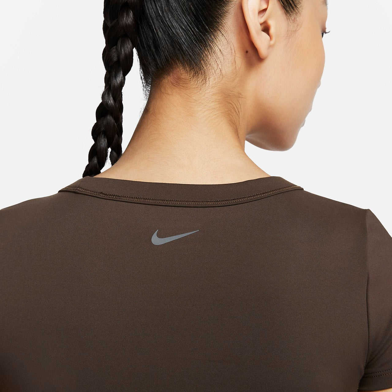 (WMNS) Nike One Fitted Dri-fit Quick-drying Short-sleeved Top 'Brown' FN2805-237