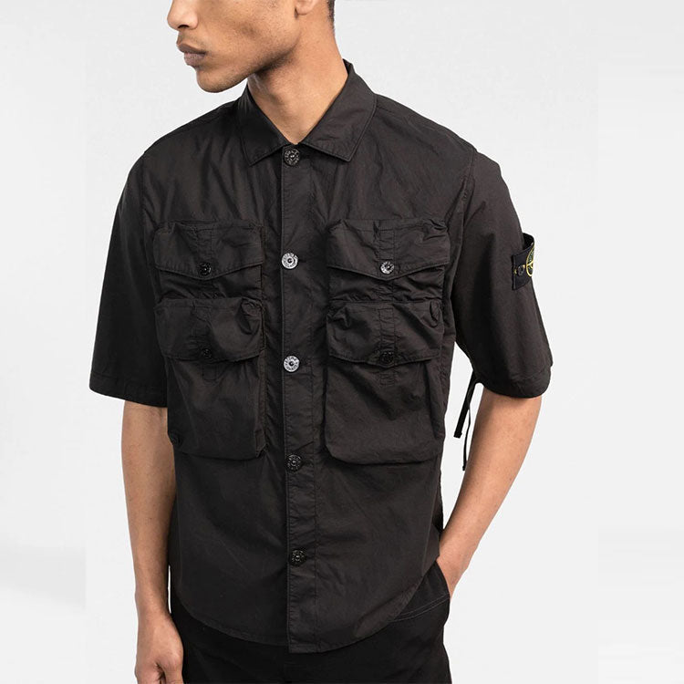 STONE ISLAND Garment Dyed Shirt 'Black' 761511003-V0029
