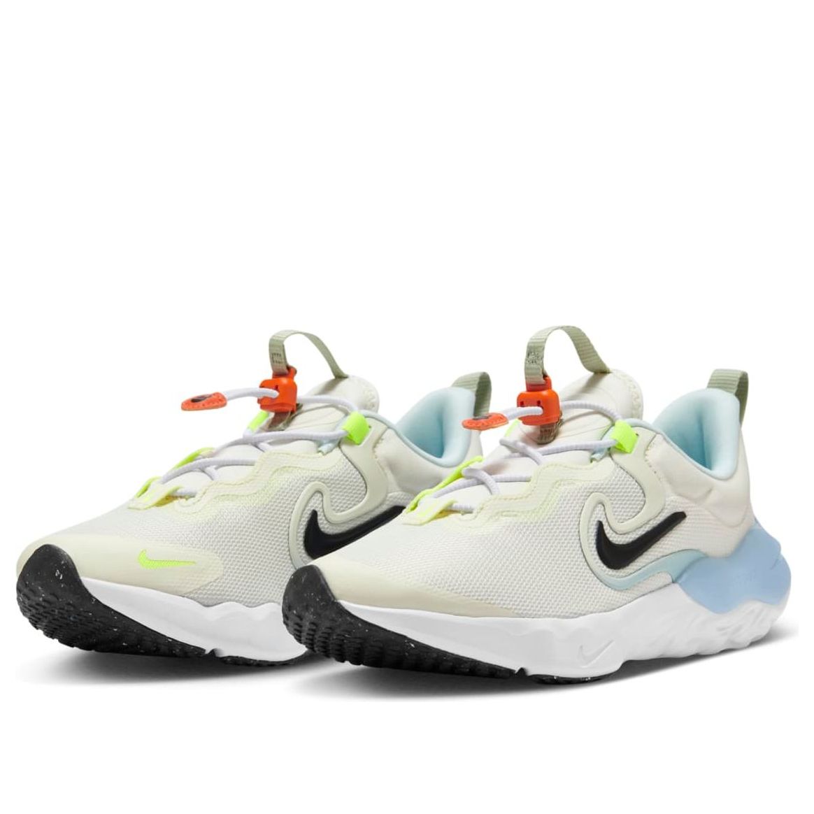 (GS) Nike Run Flow 'Sail Glacier Blue Volt' HV1803-101