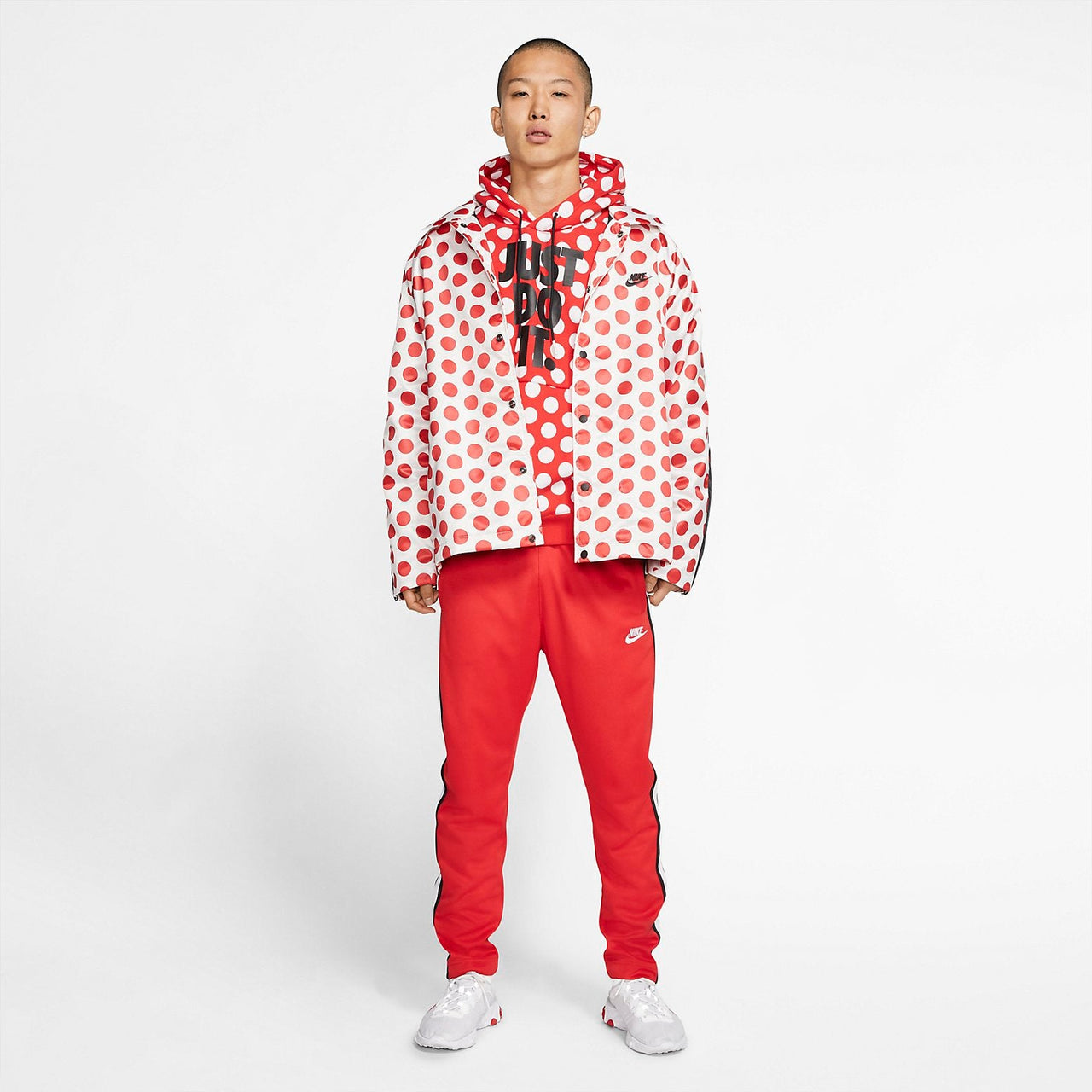 Nike Full Out Dots Hoodie 'Red White' BV5531-657